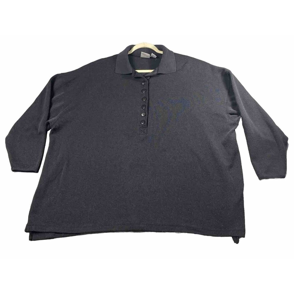 Jacque & Koko Women Plus Sweater 3/4 Sleeves   Size 26/28 Black